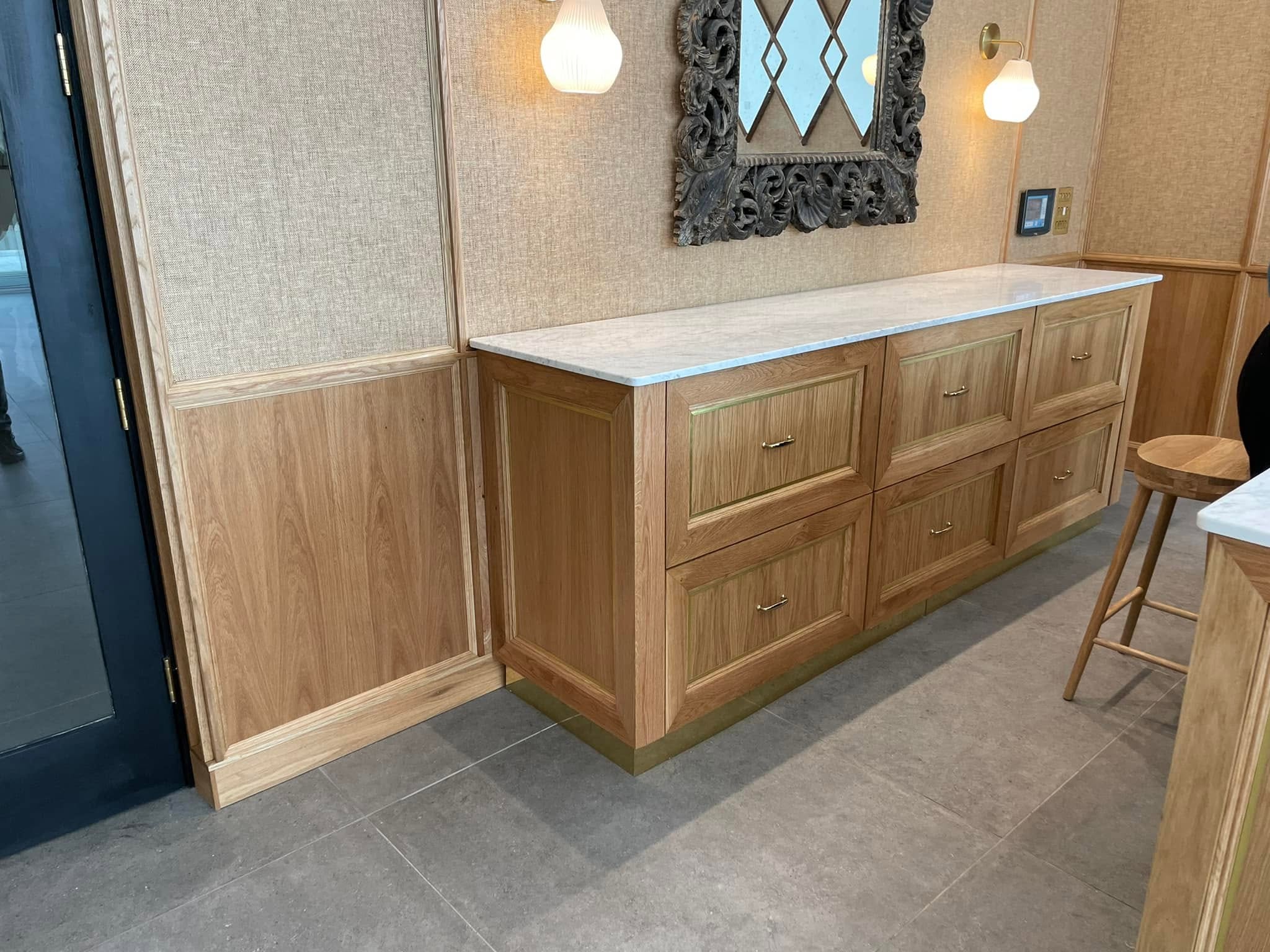 Close up image of a bespoke drawer made by Beoley Balustrade Company