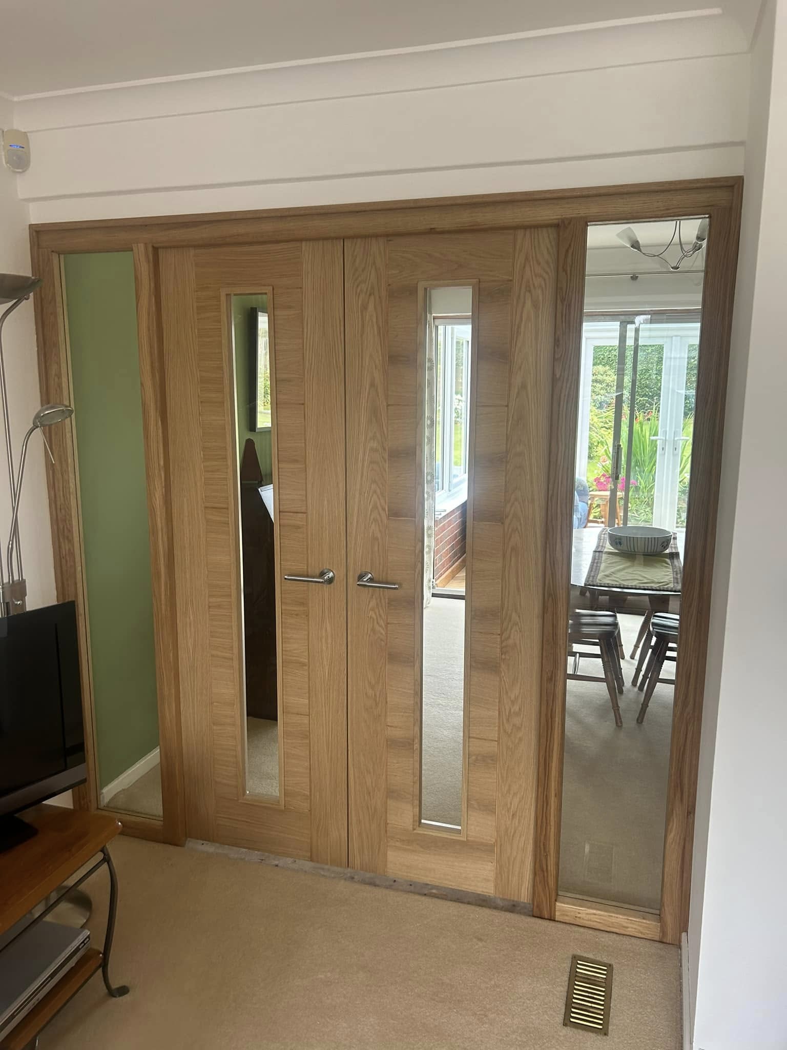 Solid timber door fitted to a residential property