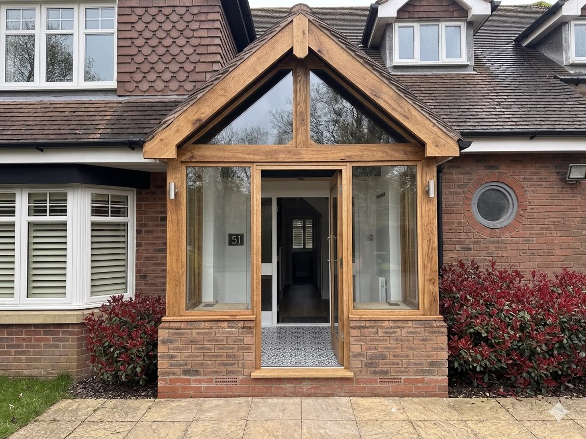 Bespoke front door extension for a residential property